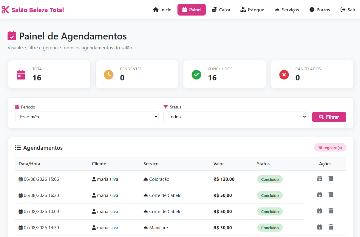 Agendamentos